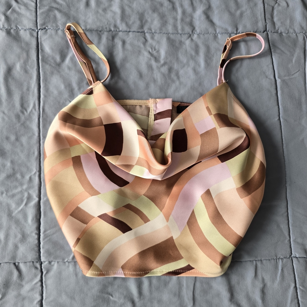 Forever 21 Pastel Geometric Print Top Size S